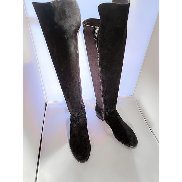 Michael Kors Black Suede Rider Boot - Picture 1 of 5